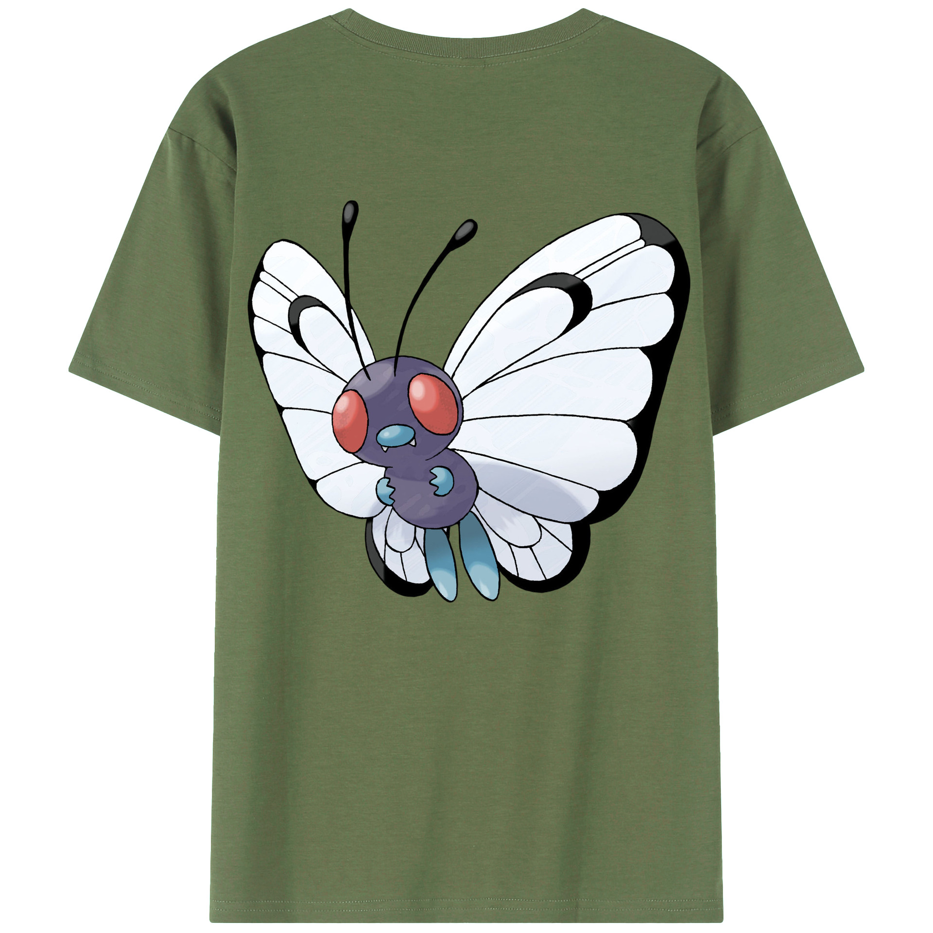 （画像用） ポケットモンスター Pokémon 綿100％ メンズ半袖Tシャツ（バックプリント） 通気性